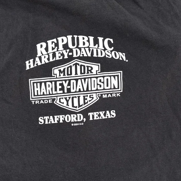 Harley-Davidson Shirt Womens Large Republic Texas Motorcycle Biker 2024 Tee - Picture 12 of 12